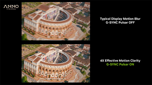 画像ギャラリー No.012のサムネイル画像 / ディスプレイに合わせた動的なフレーム生成技術「DLSS 4.5」や残像感低減技術「G-SYNC Pulsar」をNVIDIAが発表