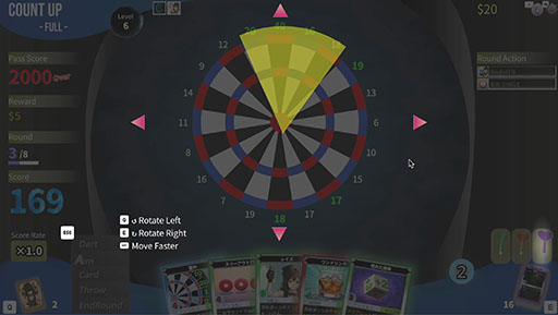 画像ギャラリー No.001のサムネイル画像 / カードを集め,デッキを構築して脱法ダーツを楽しめるローグライク「Greedy Darts」,Steamで早期アクセス版を10月24日にリリース