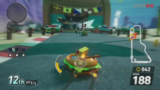 画像ギャラリー No.010のサムネイル画像 / ［プレイレポ］「ソニックレーシング クロスワールド」にスポンジ・ボブ，本日より参戦。新キャラクター2人や海中で展開する新コースの走りに注目