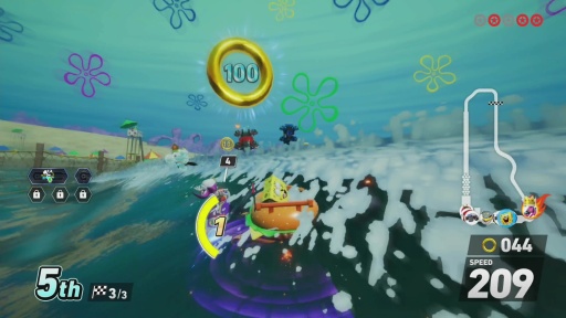 画像ギャラリー No.013のサムネイル画像 / ［プレイレポ］「ソニックレーシング クロスワールド」にスポンジ・ボブ，本日より参戦。新キャラクター2人や海中で展開する新コースの走りに注目