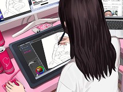 底辺絵師「あいみすU」が「オタクに優しいギャル」を描いて神絵師を目指す。絵師体験ADV「ぎゃるぼっち」,2025年にSteamでリリース
