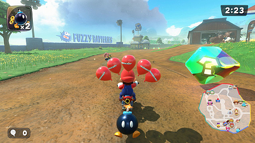 画像ギャラリー No.003のサムネイル画像 / 「マリオカート ワールド」，新バトルルール「ドッカン！ボムへい」を追加。アイテムは“ボムへい”のみ，最大10個までストックできる