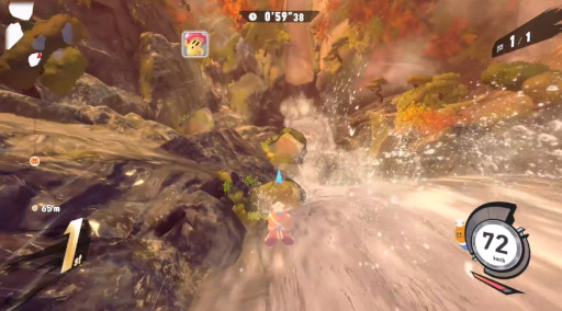 画像ギャラリー No.008のサムネイル画像 / 「カービィのエアライダー」桜井氏が新コース「フォーリス」の解説動画を公開。ダイナミックな滝下りのあるダウンヒル