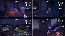 画像ギャラリー No.009のサムネイル画像 / 「オバケイドロ２」，期間限定「冬模様マップ」第1弾を本日配信開始。雪が薄く積もったウラメシ寺を舞台に，ツルツル滑る氷上で戦おう