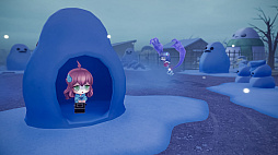 画像ギャラリー No.003のサムネイル画像 / 「オバケイドロ２」，冬模様マップ第2弾を本日18：00に配信。大雪に見舞われたオバケノ運動場で隠れたニンゲンを見つけ出そう