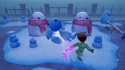 画像ギャラリー No.004のサムネイル画像 / 「オバケイドロ２」，冬模様マップ第2弾を本日18：00に配信。大雪に見舞われたオバケノ運動場で隠れたニンゲンを見つけ出そう