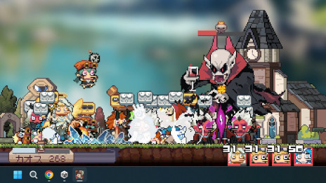 画像ギャラリー No.003のサムネイル画像 / PCのデスクトップ上で繰り広げられる放置系ゲーム「だらだら村」，Steamでリリース。神様のような存在となり，勇者の住む村を発展させよう