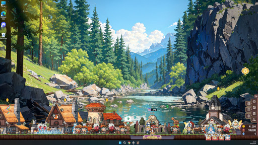 画像ギャラリー No.007のサムネイル画像 / PCのデスクトップ上で繰り広げられる放置系ゲーム「だらだら村」，Steamでリリース。神様のような存在となり，勇者の住む村を発展させよう