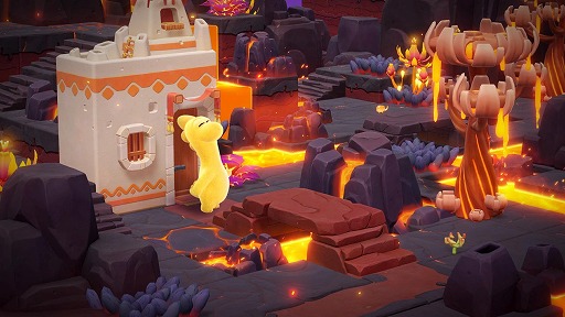 画像ギャラリー No.001のサムネイル画像 / 宇宙ライフシム「星のパーティータイム」,新探索エリア「熔岩惑星」を公開。立体地形とマグマが特徴の灼熱フィールドを紹介