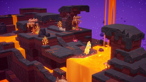 画像ギャラリー No.003のサムネイル画像 / 宇宙ライフシム「星のパーティータイム」,新探索エリア「熔岩惑星」を公開。立体地形とマグマが特徴の灼熱フィールドを紹介