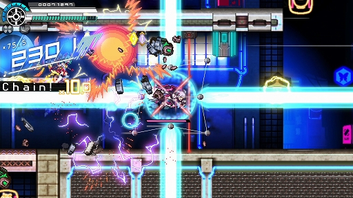 画像ギャラリー No.011のサムネイル画像 / 「蒼き雷霆 ガンヴォルト トライアングル エディション」,大型無償アップデートVer.1.3.0を実施。スピードランモード「CONNECT X」を実装