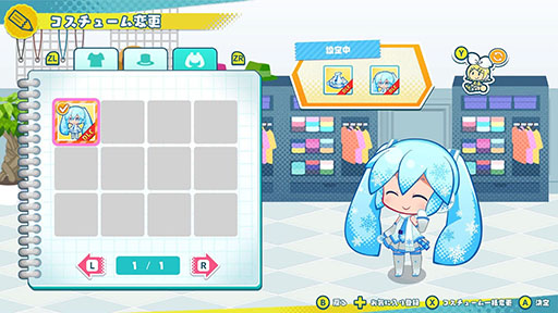画像ギャラリー No.002のサムネイル画像 / 「初音ミク ロジックペイントS+」，有料DLC「雪ミク スカイタウン」を1月13日に配信。「雪ミク」コスチュームや店員風エプロンなどが登場