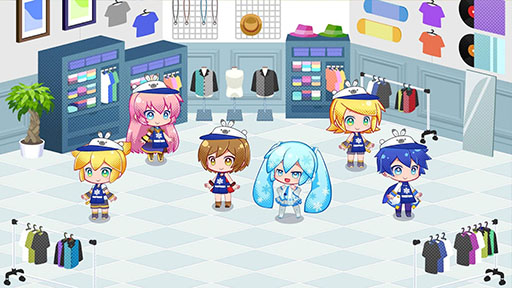 画像ギャラリー No.004のサムネイル画像 / 「初音ミク ロジックペイントS+」，有料DLC「雪ミク スカイタウン」を1月13日に配信。「雪ミク」コスチュームや店員風エプロンなどが登場