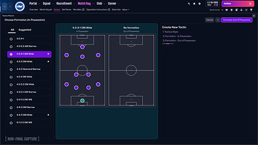 画像ギャラリー No.004のサムネイル画像 / 「Football Manager 26」,刷新されたUIやシリーズ初の女子サッカーにフォーカスした最新トレイラー3本が公開に