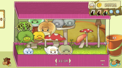 画像ギャラリー No.004のサムネイル画像 / 経営シム「まん丸！醜蛙池」，Steamでリリース。キモかわな見た目のカエル「ブルフロ」を捕獲・育成し，高値で販売しよう