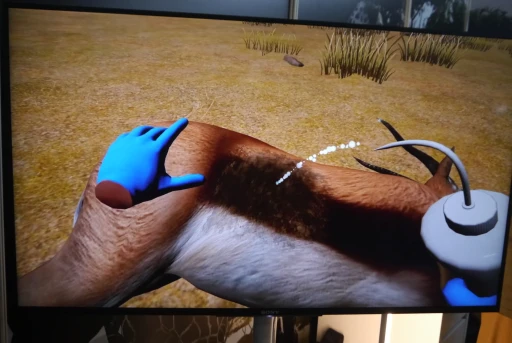 画像ギャラリー No.005のサムネイル画像 / 傷ついた動物を治療するVRゲーム「WILDLIFE DOCTOR」を会場でプレイ。没入感と感情移入を促す工夫が光る意欲作［TGS2025］