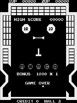 画像ギャラリー No.001のサムネイル画像 / ピンボール要素のあるブロック崩しゲーム「ジービー」,アーケードアーカイブスで10月2日配信開始。1978年発売のナムコ初の自社開発タイトル