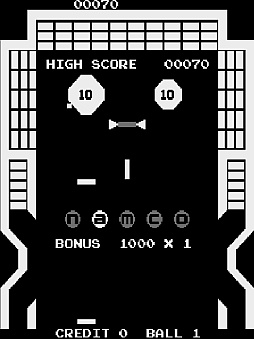 画像ギャラリー No.002のサムネイル画像 / ピンボール要素のあるブロック崩しゲーム「ジービー」,アーケードアーカイブスで10月2日配信開始。1978年発売のナムコ初の自社開発タイトル