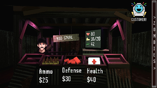 画像ギャラリー No.007のサムネイル画像 / 接客しながらゾンビを撃退するワンオペ夜勤ゲーム「Service with a Shotgun」(ほぼ日 インディーPick Up!)