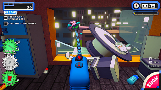 画像ギャラリー No.009のサムネイル画像 / 吸って,壊して,また吸い込む。自我を持った掃除機を操る「ACUVAC: A Suck and Blow Adventure」(ほぼ日 インディーPick Up!)