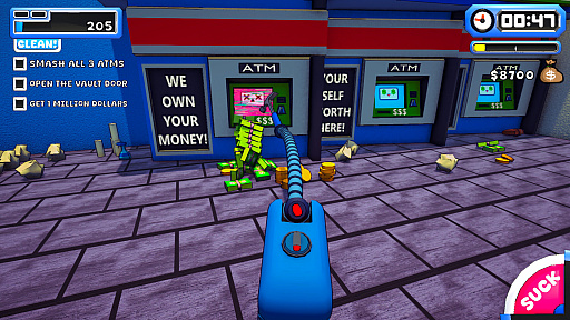 画像ギャラリー No.013のサムネイル画像 / 吸って,壊して,また吸い込む。自我を持った掃除機を操る「ACUVAC: A Suck and Blow Adventure」(ほぼ日 インディーPick Up!)