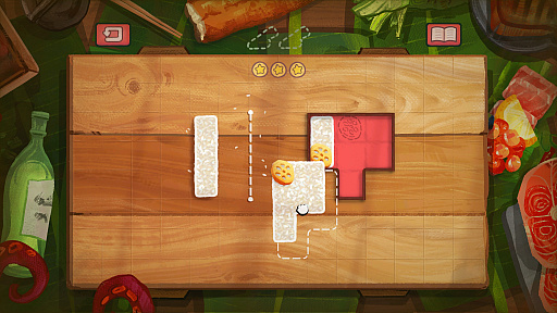 画像ギャラリー No.004のサムネイル画像 / 具材を切って弁当箱にぴったり詰めるパズルゲーム「Bento Blocks」（ほぼ日 インディーPick Up！）