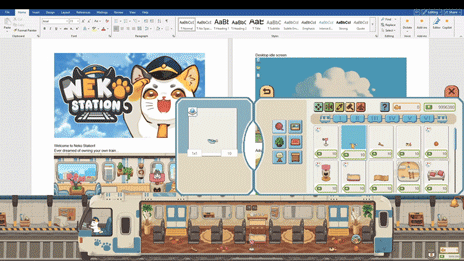 画像ギャラリー No.004のサムネイル画像 / ネコたちを電車に乗せて，まったり旅をするデスクトップ放置型ゲーム「ネコの車掌さん」，Steamストアページを公開。配信時期は2026年内