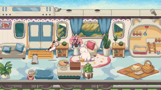 画像ギャラリー No.007のサムネイル画像 / ネコたちを電車に乗せて，まったり旅をするデスクトップ放置型ゲーム「ネコの車掌さん」，Steamストアページを公開。配信時期は2026年内