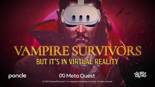 画像ギャラリー No.001のサムネイル画像 / ついにヴァンサバがVR化！　ローグライトACT「Vampire Survivors VR」，Metaプラットフォーム向けにリリース