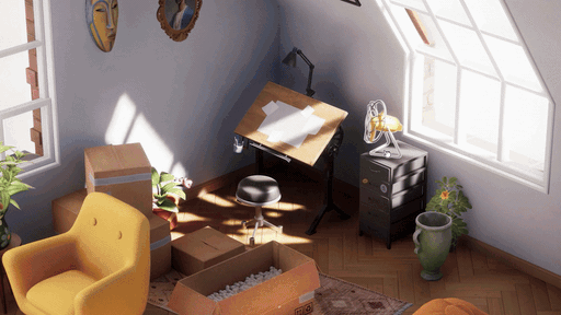 画像ギャラリー No.001のサムネイル画像 / 空き家リノベーションゲーム「Hozy」，本日発売。インテリア雑誌に載っているような部屋が作れる