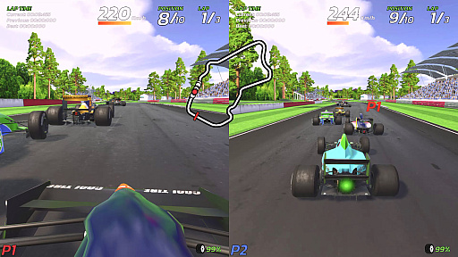 画像ギャラリー No.005のサムネイル画像 / 1990年代のアーケードゲームの興奮と最新技術を融合したレースゲーム「4PGP」，Switch2版ゲームプレイトレイラーを公開