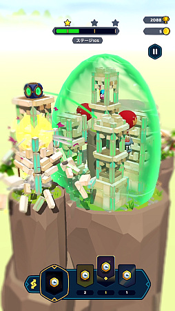 画像ギャラリー No.009のサムネイル画像 / 指1本で城塞をぶち壊す「Castle Crumble」。物理演算による破壊の美学を味わおう（今日から始めろApple Arcade #54）