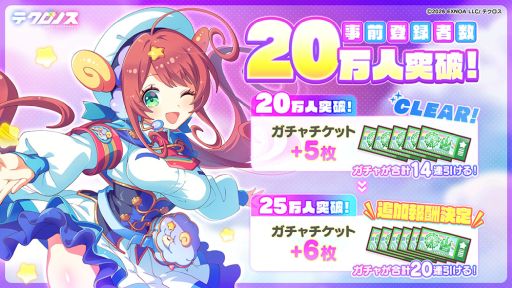 画像ギャラリー No.004のサムネイル画像 / 4つの刻が交差するクロスヒロインRPG「テクロノス」,正式サービスを2月19日に開始。事前登録ガチャで最高レア★3キャラの出現率が4倍に