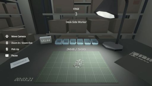 画像ギャラリー No.003のサムネイル画像 / さまざまな長さのパーツを1つずつ拾い上げ，観察し，分類。ディストピア系職業SLG「LOW VALUE JOB」，2026年1月12日に発売決定