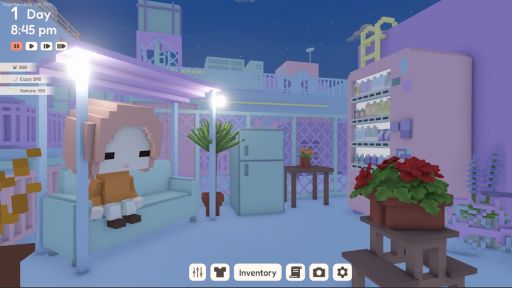 画像ギャラリー No.005のサムネイル画像 / ボクセルで描かれた雑居ビルの屋上を自由にかわいくカスタマイズできる「YUME ROOF」，デモ版をSteamで配信開始