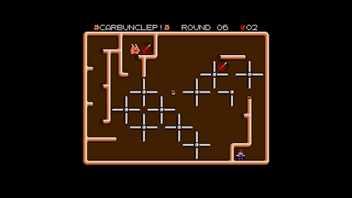 画像ギャラリー No.005のサムネイル画像 / カーバンクルが主人公のACTパズル「かーばんくるぴ」,EGGコンソールで本日配信。移動とジャンプを駆使して,マップ上の宝石をすべて集めよう