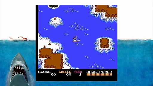 画像ギャラリー No.002のサムネイル画像 / 映画「ジョーズ」のNES用ソフト「JAWS」がPS5とSwitchで蘇る。機能を追加した「JAWS RETRO EDITION」物理版の予約を受付中