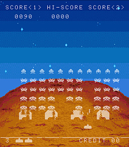 画像ギャラリー No.003のサムネイル画像 / アケアカ版「スペースインベーダー」，12月25日配信。白黒版とカラー版を収録し，サウンドは当時の鳴り方を極限まで再現