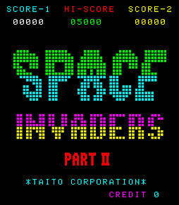 画像ギャラリー No.001のサムネイル画像 / アケアカ版「スペースインベーダー・パート2」，2026年1月1日に配信。初代のパワーアップ版で，インベーダーは増援や分裂をしてくる