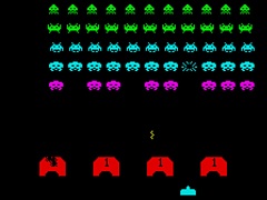 アケアカ版「スペースインベーダー・パート2」，2026年1月1日に配信。初代のパワーアップ版で，インベーダーは増援や分裂をしてくる