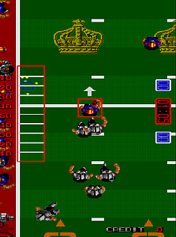 画像ギャラリー No.002のサムネイル画像 / アケアカ版「タッチダウンフィーバー」，1月8日に配信。ボタン連打の簡単操作で，アメリカンフットボールの熱い攻防を楽しめる