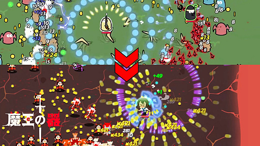 画像ギャラリー No.002のサムネイル画像 / ヴァンサバライクにチームワーク。2人協力プレイ可能な弾幕シューター「魔王の器」,Steam体験版が本日配信開始