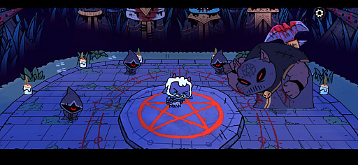 画像ギャラリー No.002のサムネイル画像 / 教えのためなら信者も逝かす!?　羊の教祖による教団運営＆バトル「Cult of the Lamb Arcade Edition」（今日から始めろApple Arcade #59）