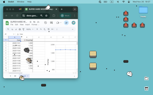 画像ギャラリー No.001のサムネイル画像 / うさぎの“うんぴ”を集めるデスクトップ放置系シム「うさぎとぷーぷ」1月23日に配信