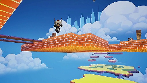 画像ギャラリー No.002のサムネイル画像 / 浮遊感あふれるジャンプアクション「PomPomMomonga」,2027年春にSteamでリリース。資源回収用のロボットとなり,空中を駆け巡る