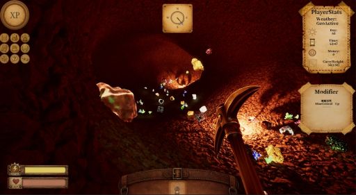 画像ギャラリー No.005のサムネイル画像 / 地下空洞をひたすら掘って，借金を返す「InfinityMine」，Steamストアページを公開。ツールや身体能力を強化していくことで，採掘の速度がアップ