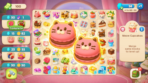 画像ギャラリー No.007のサムネイル画像 / 猫たちの楽園が舞台のパズルADV「マージキャット：キャットピアパズル」，スマホ向けにリリース。可愛いイラストと直感的なマージパズルが融合