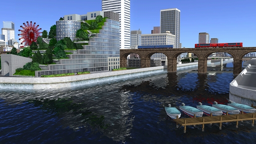 画像ギャラリー No.001のサムネイル画像 / 「A列車で行こう9 Evolution」，チュートリアルを含む4種類のマップを追加。駅や建物の敷地内にアイテムを配置して，都会らしい景観を再現可能