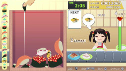 画像ギャラリー No.009のサムネイル画像 / パズルゲーム「元祖 落とし寿司 めびうす」，Switch2版をリリース。同じネタ同士をくっつけて寿司を豪華にし，「幻の大トロ」にすることを目指す