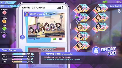 画像ギャラリー No.004のサムネイル画像 / K-POPアイドル育成シム「K-pop Idol Stories: Road to Debut」の今夏リリースが決定。Steamで体験版配信中